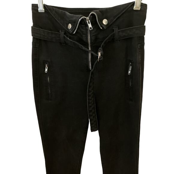 Blue Revival Women's Rocker Skinny Jeans Waist 26 Unique Waist Punk Biker - Picture 2 of 7